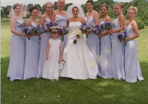 Bridal Party with Flower Girl